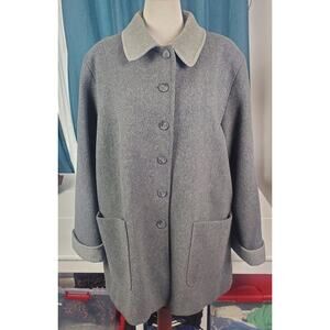 Vintage Forecaster of Boston Wool Size 16 Peacoat Buttons Monochromatic 2 toned